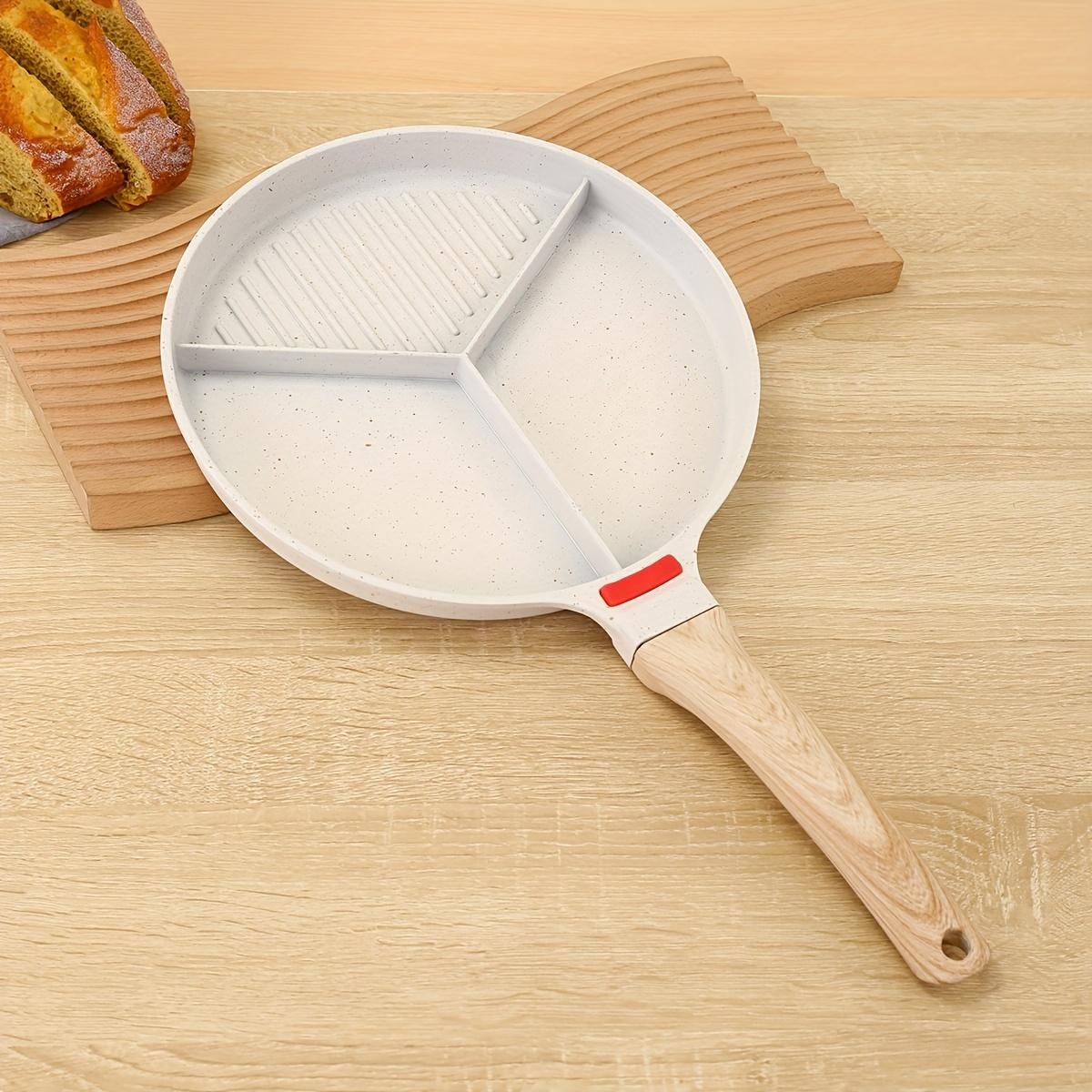 Versatile 3-in-1 Non-Stick Frying Pan with Divider - Perfect for Steak & More, Kitchen Essential