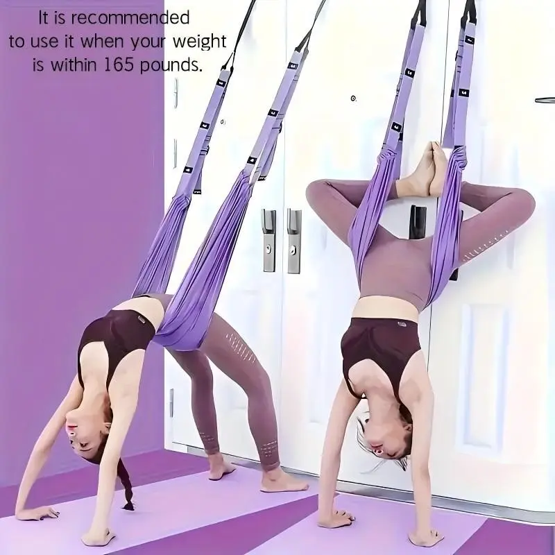 Air Yoga Suspension Trainer, Yoga Fitness Equipment, Home Inversion Exercise Band, Stretching Strap for Backbend, Handstand, Shoulder Opener, Gift Idea