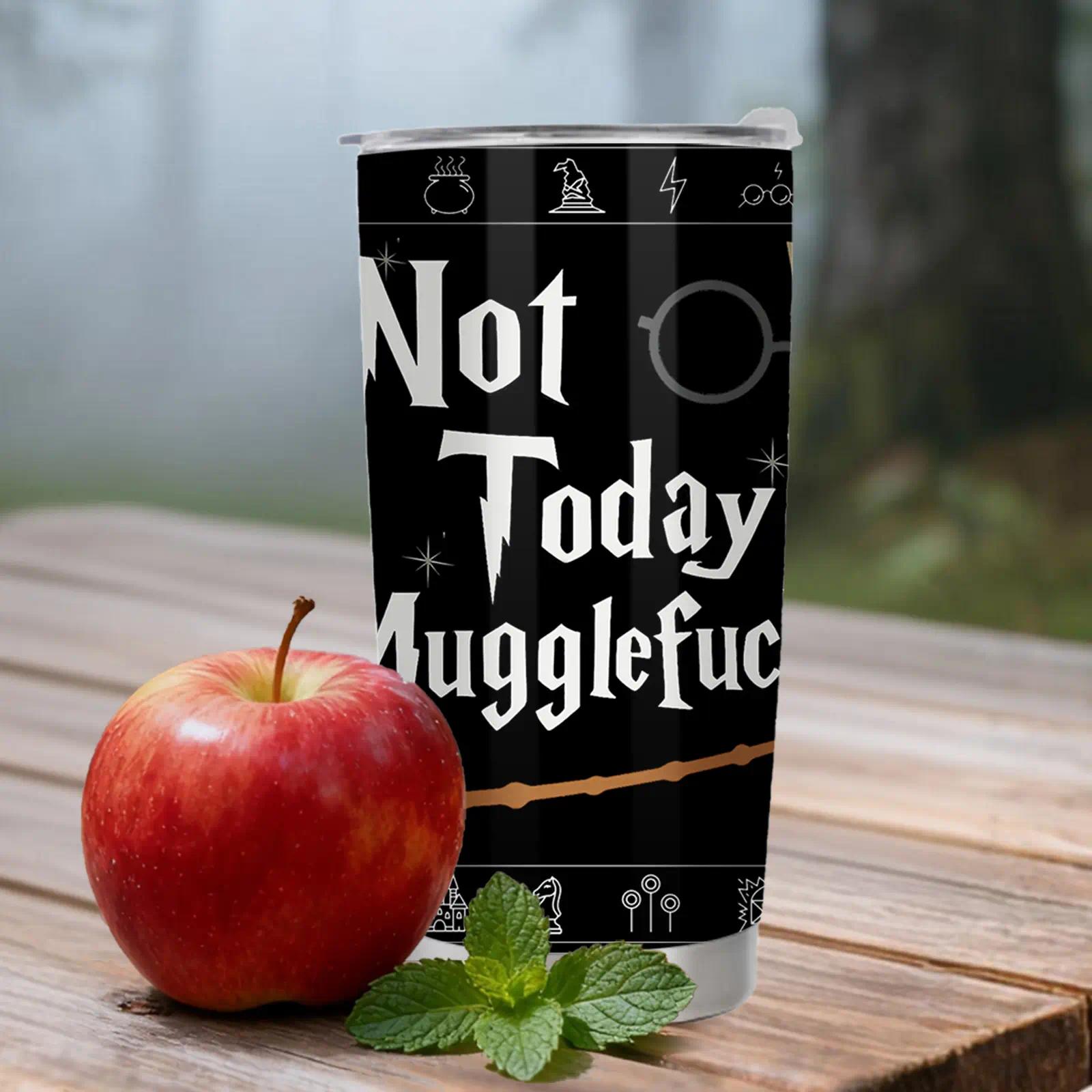 Wizard Gift For Wizarding Fans, Not Today 20oz Tumbler, Funny Winter Tumbler, Cute Christmas Birthday Present For Fans Gift All Star Drinkware, 30oz Stainless Steel Tumbler