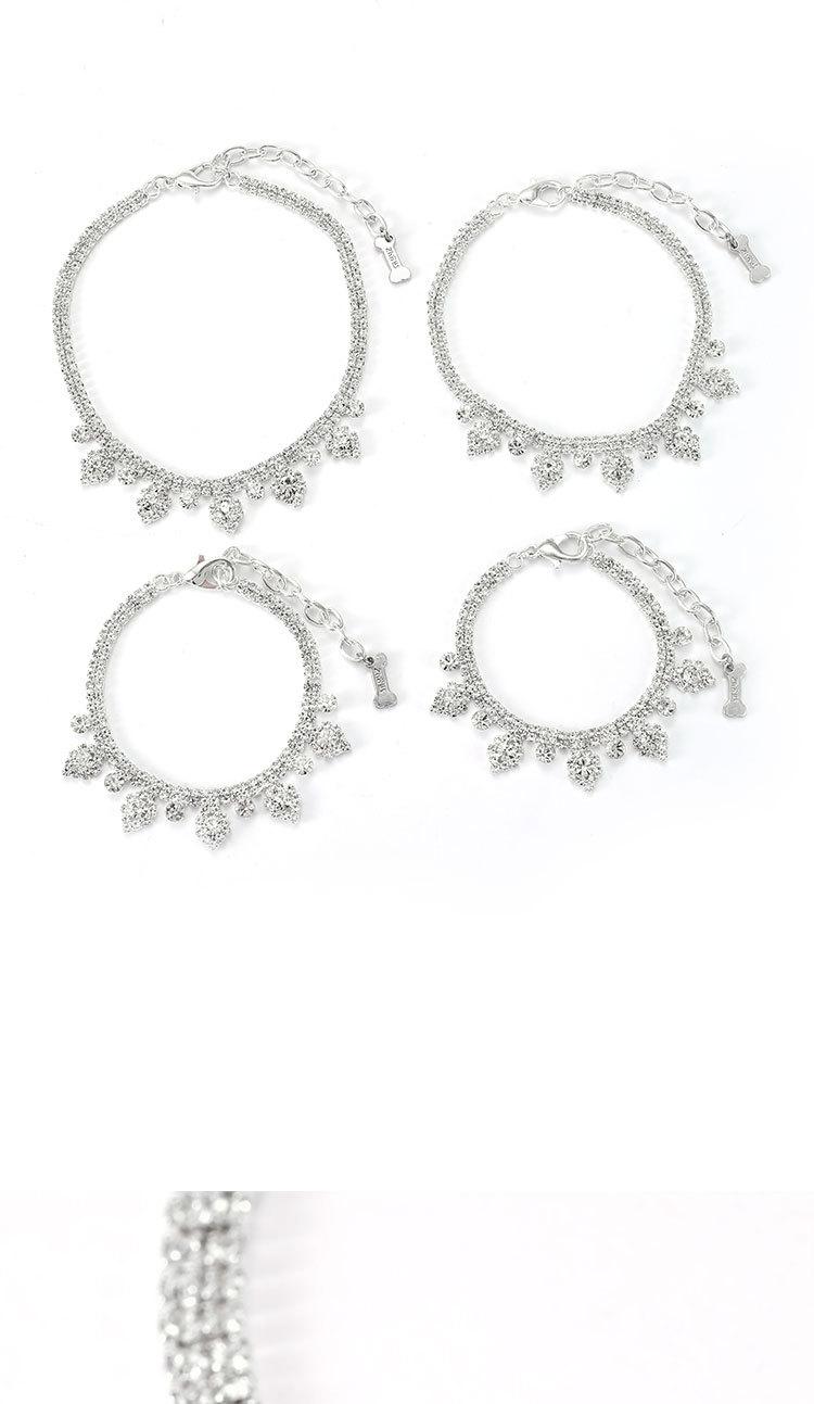 SoPets Pet Dog Cat Diamond Collar Necklace Sparkling Crystal Pendant for Small Medium Dogs and Cats Elegant Rhinestone Choker Accessories Gift