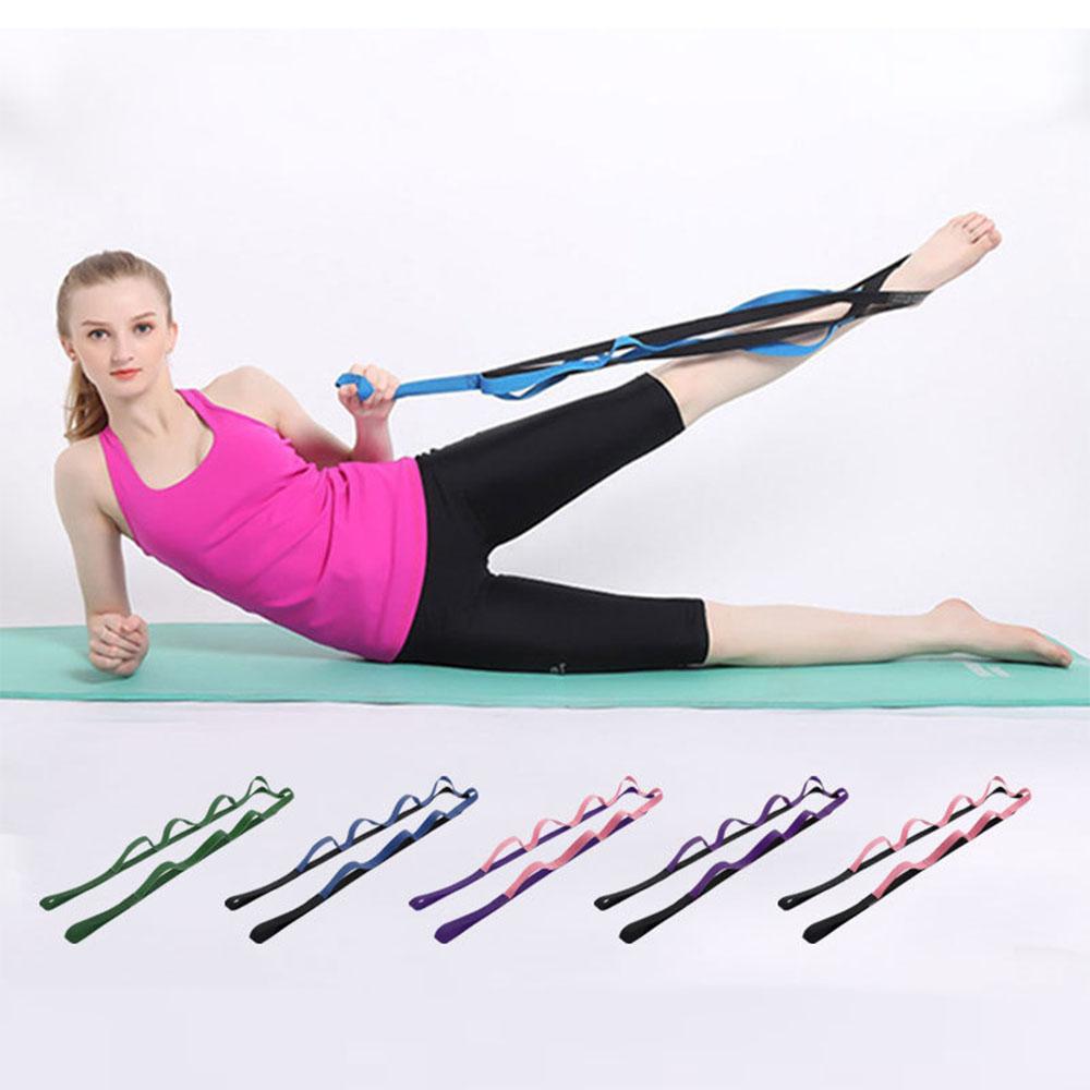 Yoga Stretch Band, 1 Count Non-elastic Yoga Stretch Band with 10 Rings, Fitness Equipment for Home Gym Workout, Yoga Accessories for Women & Men