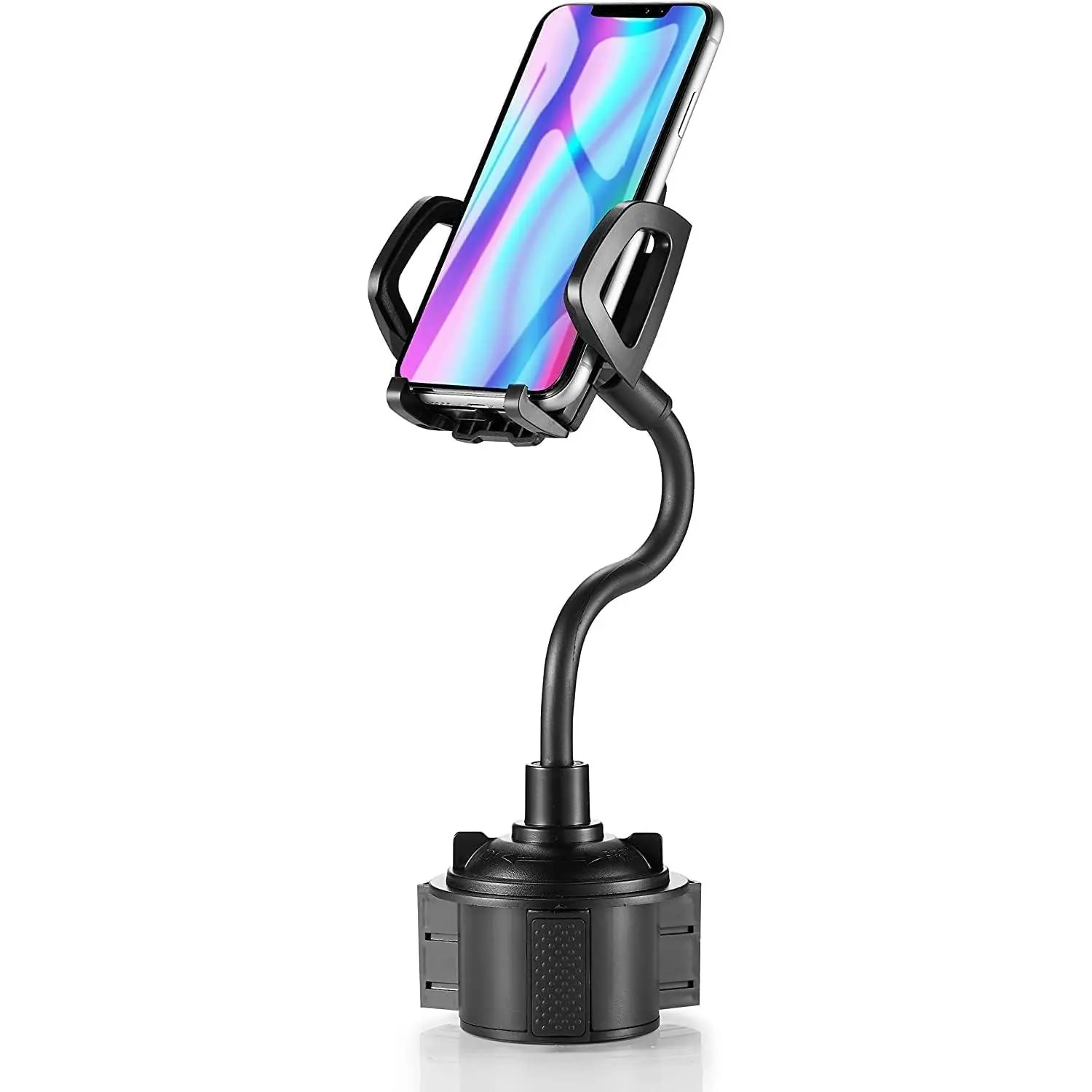 Cup Holder Mount with 360° Rotation Adjustable Gooseneck, Phone Holder Mount for  Smartphones Cup Holder Cell Phone Automobile Cradles