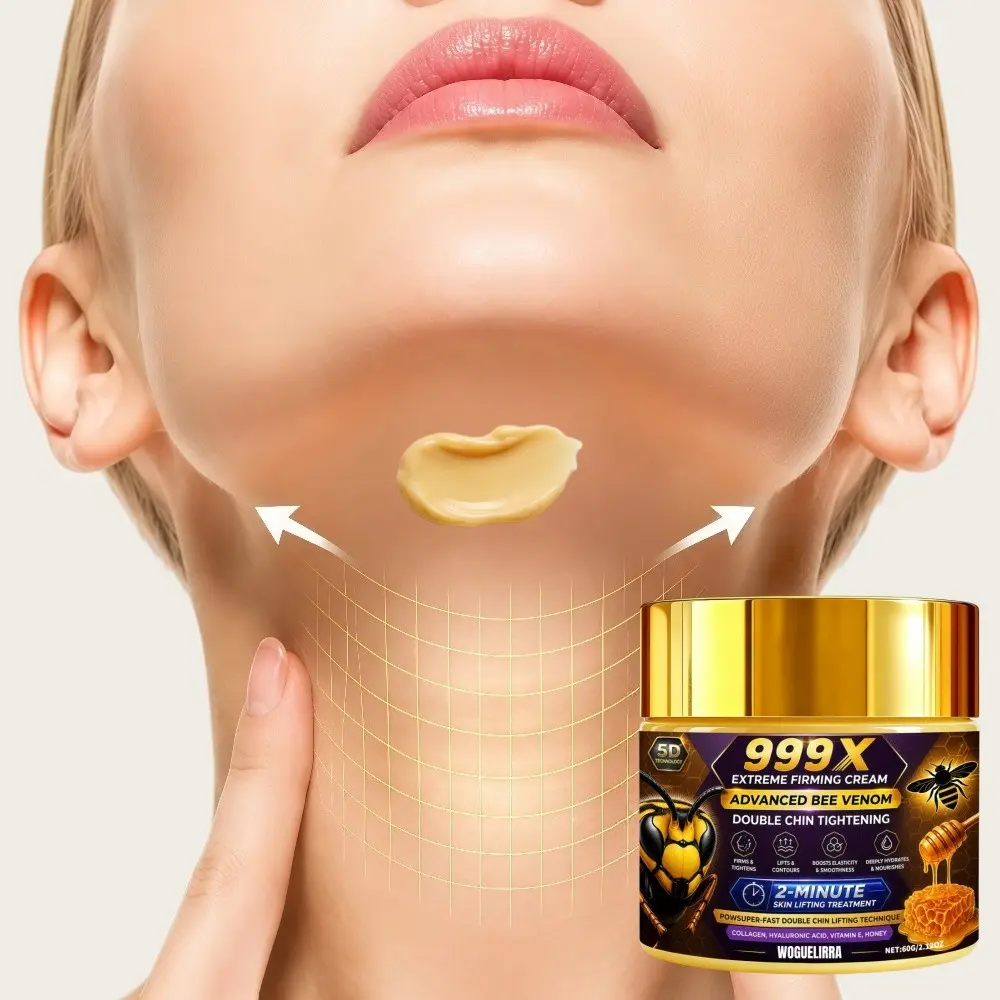 Strong Dual Chin Tightening Cream, V Face Lift, Neck Sculpting, Smooth Skin, Quick Absorption, Hydrating, Fragrance-Free, Contains Ha