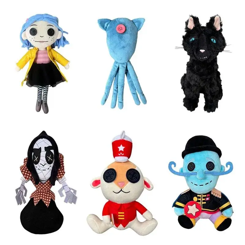 2026 hot item New Coraline Plush Stuff Cartoon Figure Kawaii Doll Soft Pillow Ugly Kids Cute Collectible Dolls Decoration Toys Birthday Gifts
