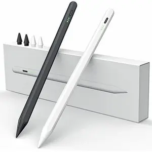 Active iPad Stylus Pen with Palm Rejection & Tilt Sensor, Fast Full Charge in 13 Mins, Replacement Pencil Compatible with iPad 6/7/8/9/10, iPad Pro 11/12.9 M4, Air 3/4/5/6, Mini 5/6, White & Black Available