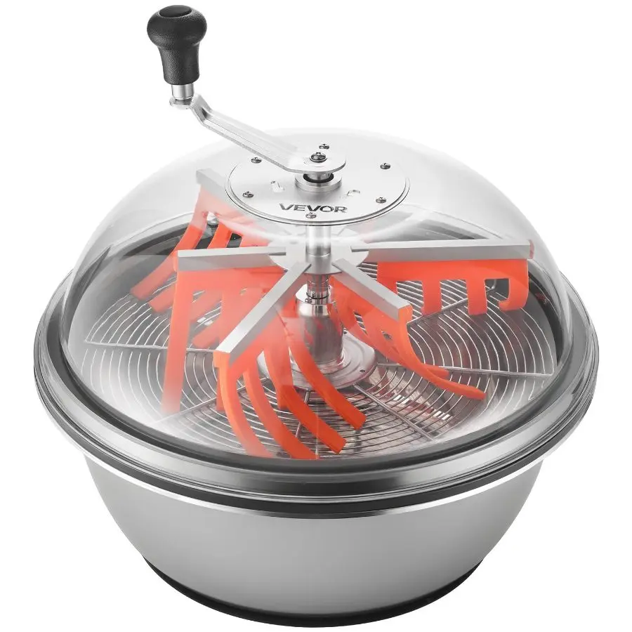 VEVOR Bud Leaf Bowl Trimmer, 19 in Manual Bud Trimmer, with Sharp Stainless Steel Blades, Visual Cutting, Wet Dry Hydroponic Cutting Machine, Twisted Spin Cut for Plants Leaves Buds Flowers