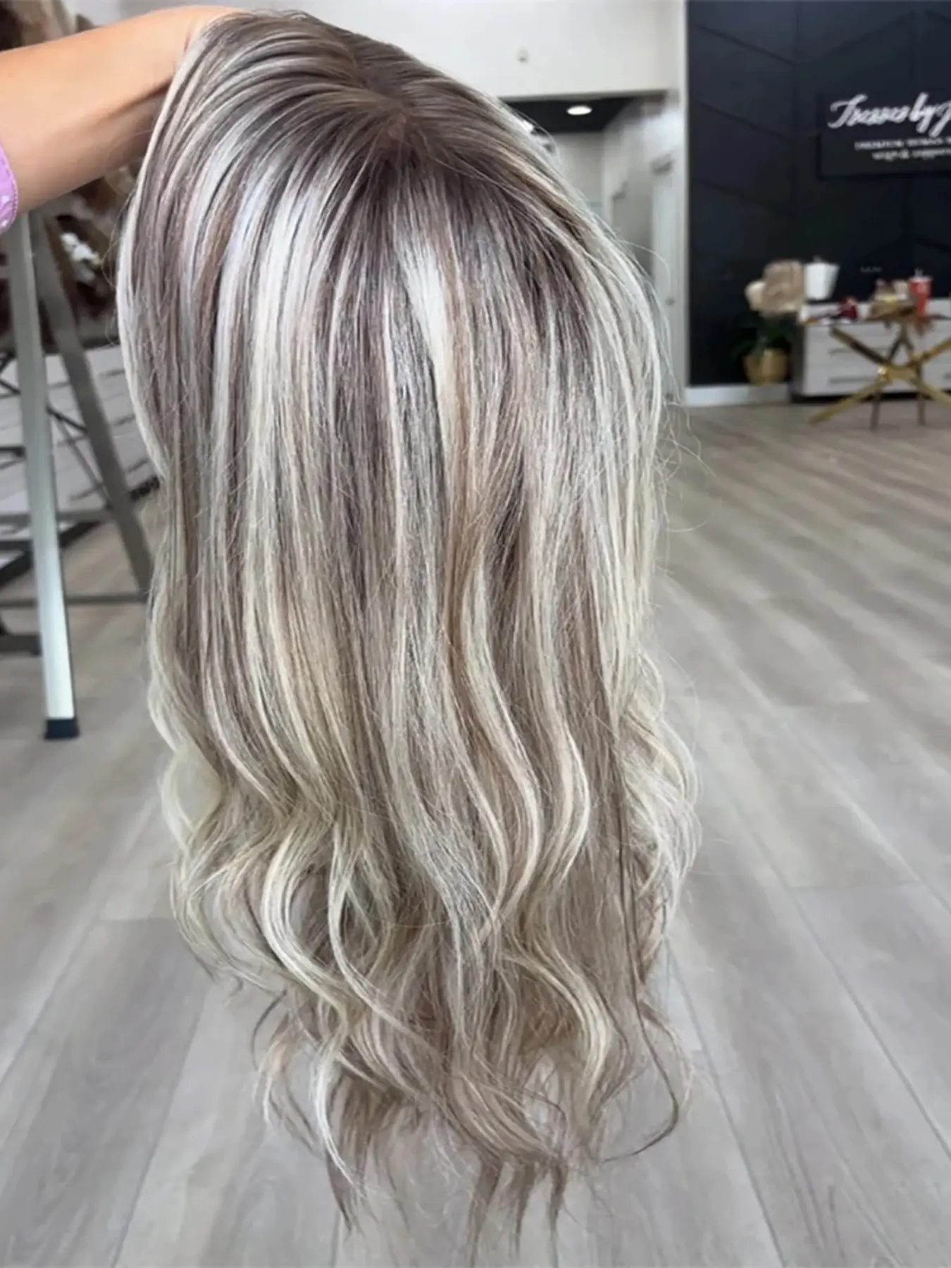 Versatile 13x4 Front Lace Women's Wig, 14 Inch Glitter Big Curl Style, 150 Density Premium Human Hair, Soft and Smooth, Human Hair Wigs