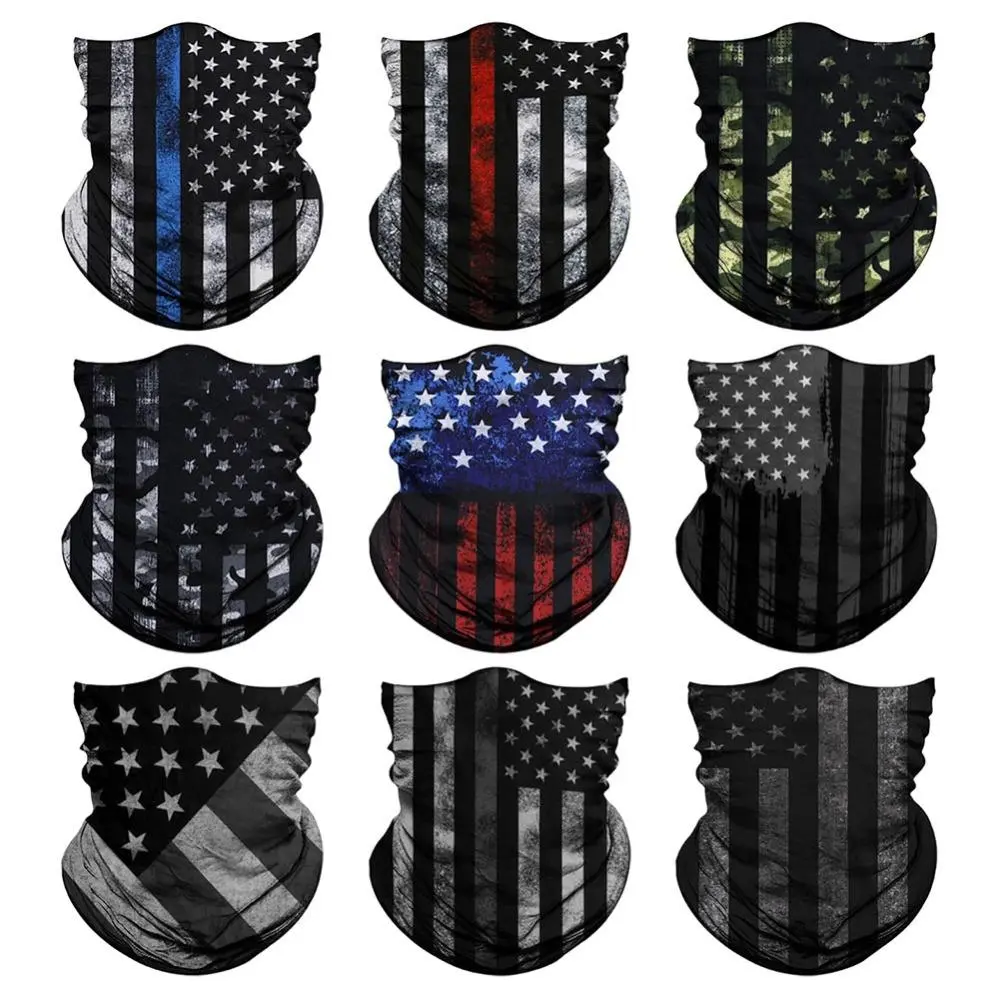 "Black Flag" Series 6-Piece Neck Gaiter Set—Seamless, multi-functional headwear featuring UV protection and sun-shading capabilities. An absolute essential for sweltering weather, making it ideal for cycling, construction work, and everyday wear.