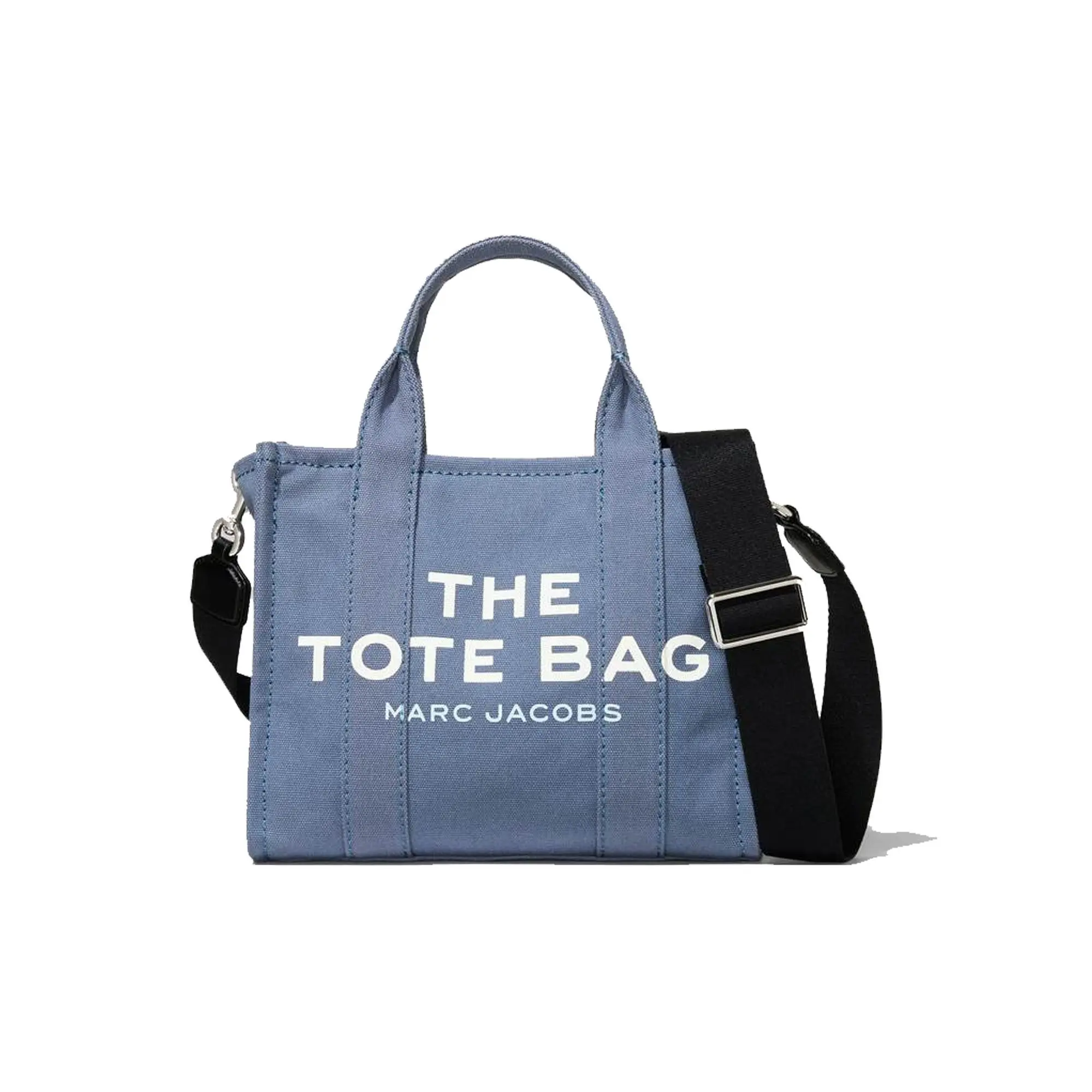 Marc Jacobs MJ Logo Tote Bag for Women – Blue Fabric Mini Handbag