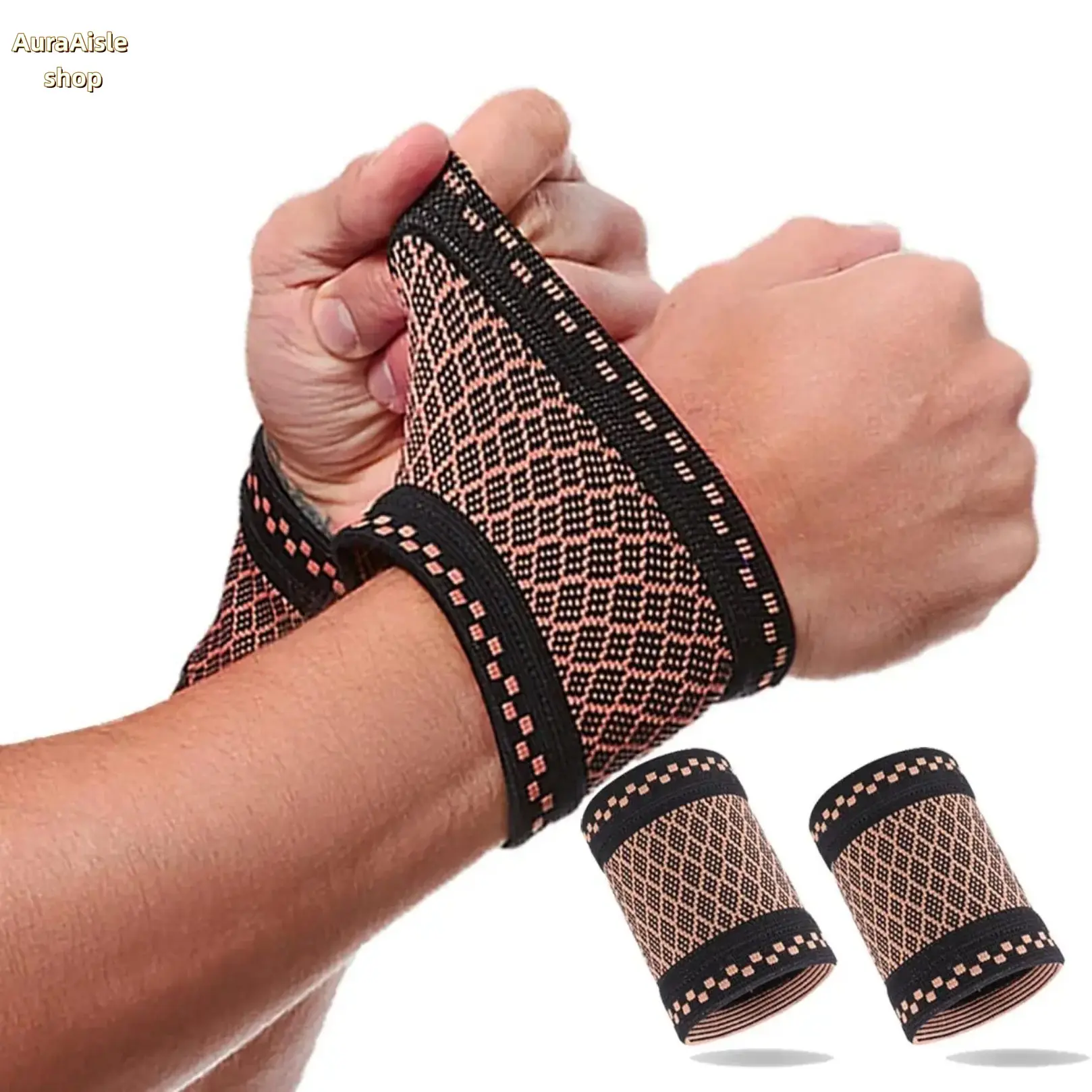 2 Pack Breathable Elastic Wrist Compression Support Sleeves, Flexible Comfort Wrist Brace Stabilizer For Injury Relief, Unisex Protective Gear For Tennis, Gym Fitness And Daily Sports Training