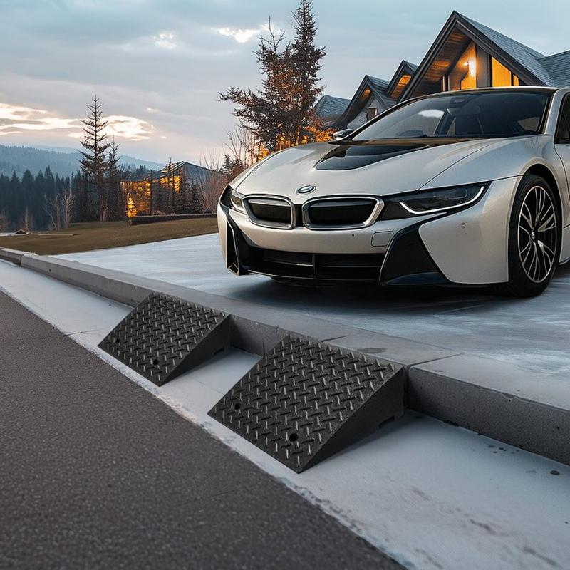 VEVOR Rubber Curb Ramp, 33069 lbs Load Capacity, 2 Inches Rise Height ...