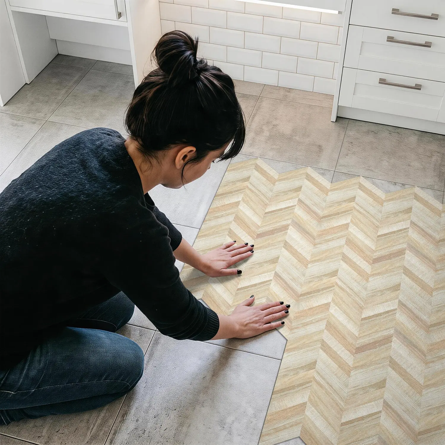 Self-Adhesive PVC Floor Stickers, Peel and Stick Flooring, Waterproof and Durable, Easy to Remove, DIY Flooring Renovation, Living Room and Bedroom Decor