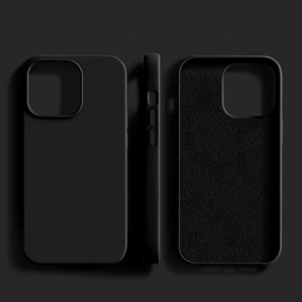 Minimalist Solid-Color Silicone Phone Case, 1 Count Shockproof Phone Protective Cover, Phone Accessory Compatible with iPhone 11/13/14/15/16/17 Pro Max Series, Shockproof Casing