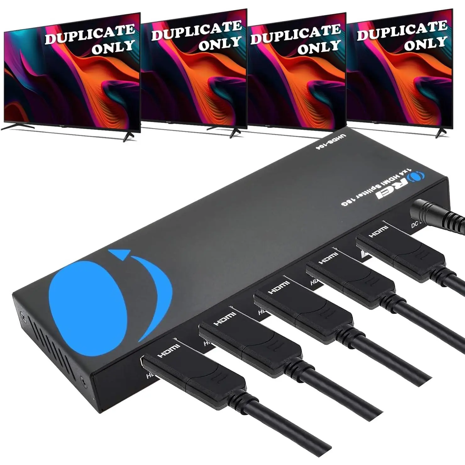 UltraHD 1x4 HDMI Splitter - Supports 4K@60Hz, HDCP 2.0, 18Gbps, EDID Support