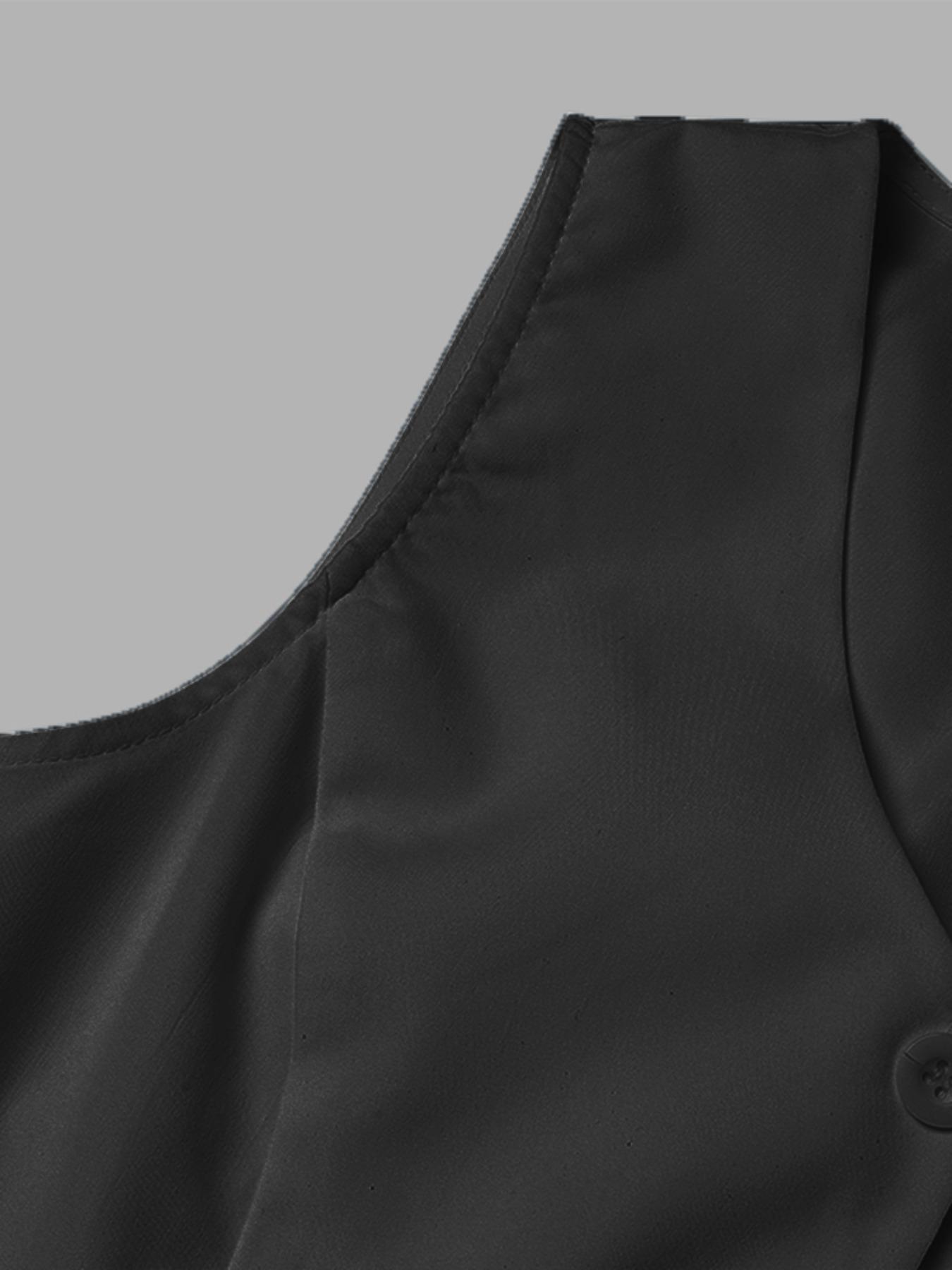 Two-piece Set Women's Solid V Neck Vest Top & Pleat Skirt, Casual Fashion Cozy Set for Daily Outdoor Wear, Ladies Clothes for All Seasons, Suits