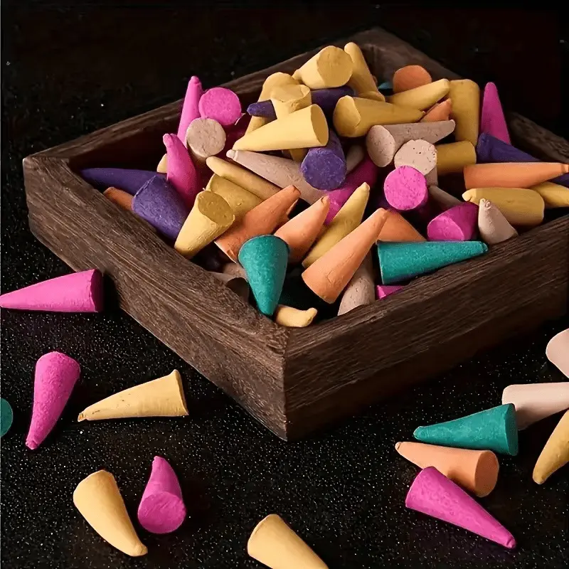 288/299 Reflow Cones in 6 Different Scents And Colors for Yoga, Meditation, And Bathroom Deodorization Incense Sticks