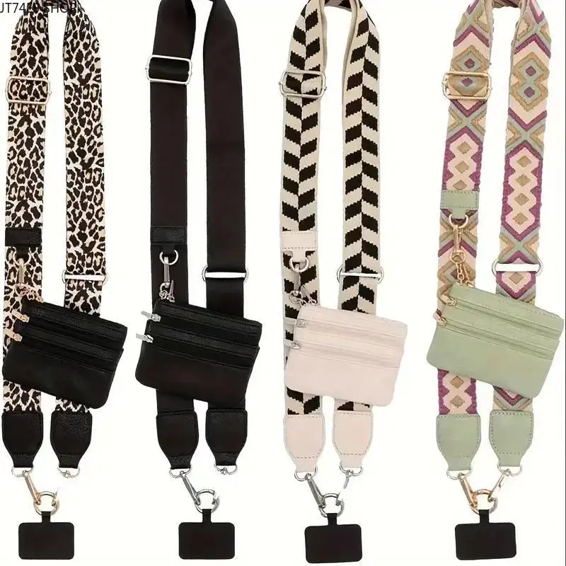 New Women Bag Replacement Shoulder Strap, Webbing Single Shoulder Crossbody Belt with Matching Spacer Rings
