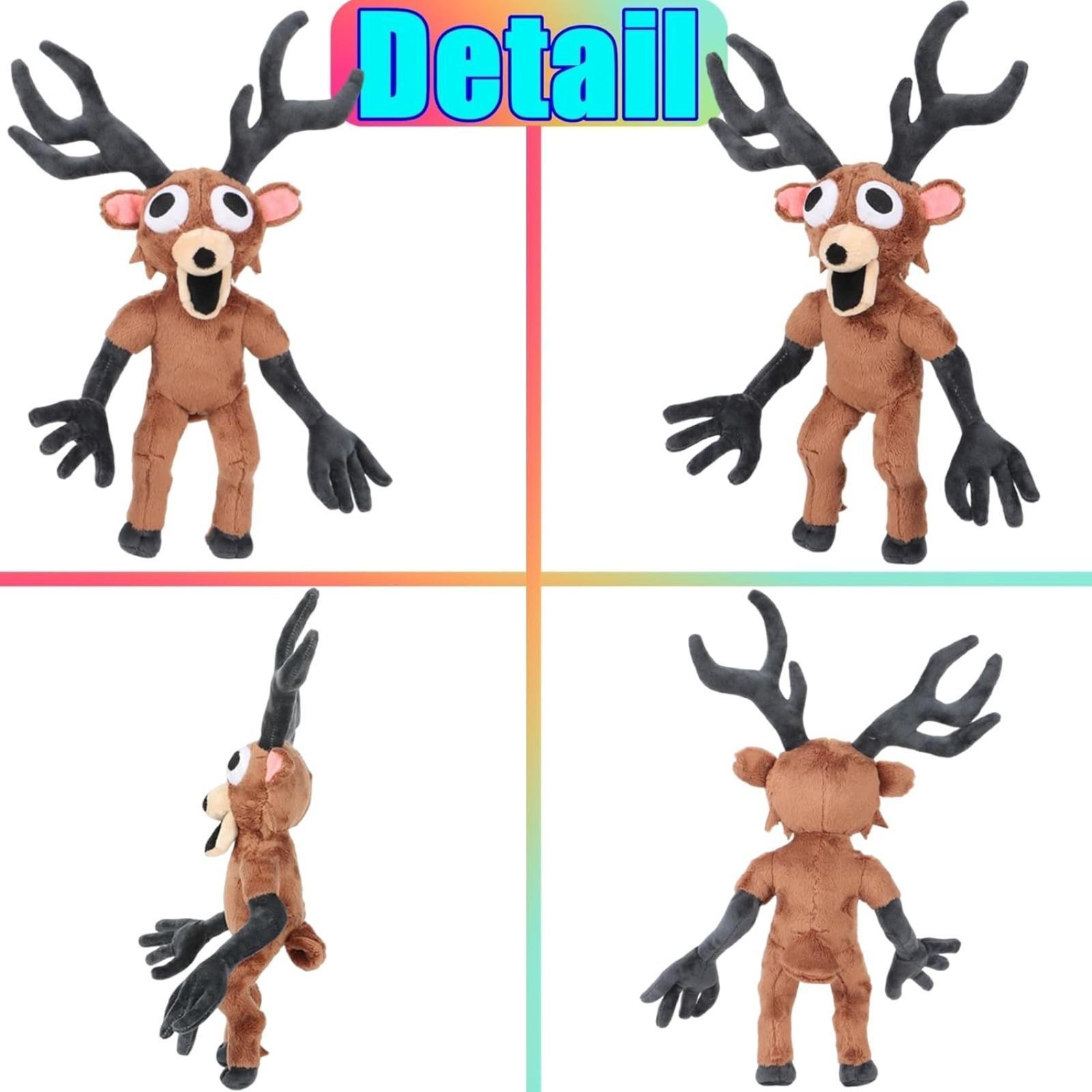 99 Nights in The Forest Deer Plush – Soft Stuffed Animal Game Peripheral, Birthday Xmas Halloween Gift for Kids & Adults, Cuddly Decor for Fans