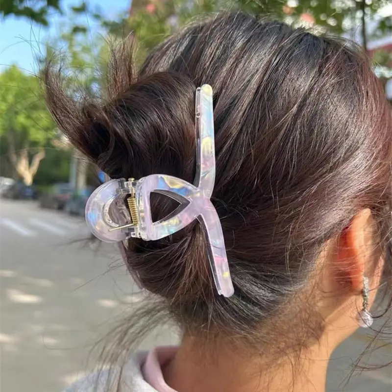 AWAYTR 4 Pack Mermaid Color Elegant Hair Claw Clips Nonslip  display picture 1