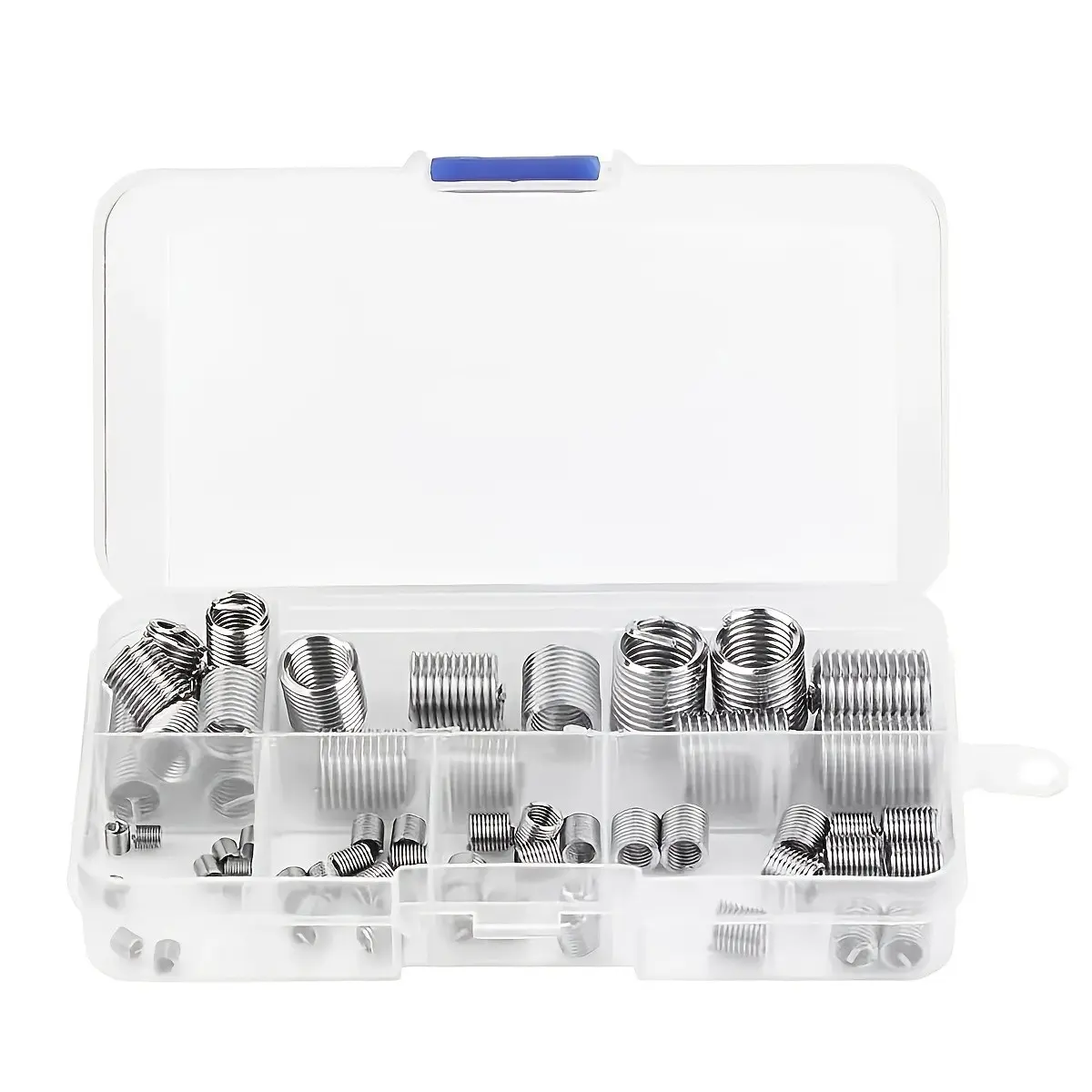 60pcs Steel Helicoil Thread Repair Kit, High-Strength Wire Thread Inserts, Full Coverage & Wear Resistance, Automotive Repair Tool