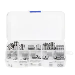 60pcs Steel Helicoil Thread Repair Kit, High-Strength Wire Thread Inserts, Full Coverage & Wear Resistance, Automotive Repair Tool