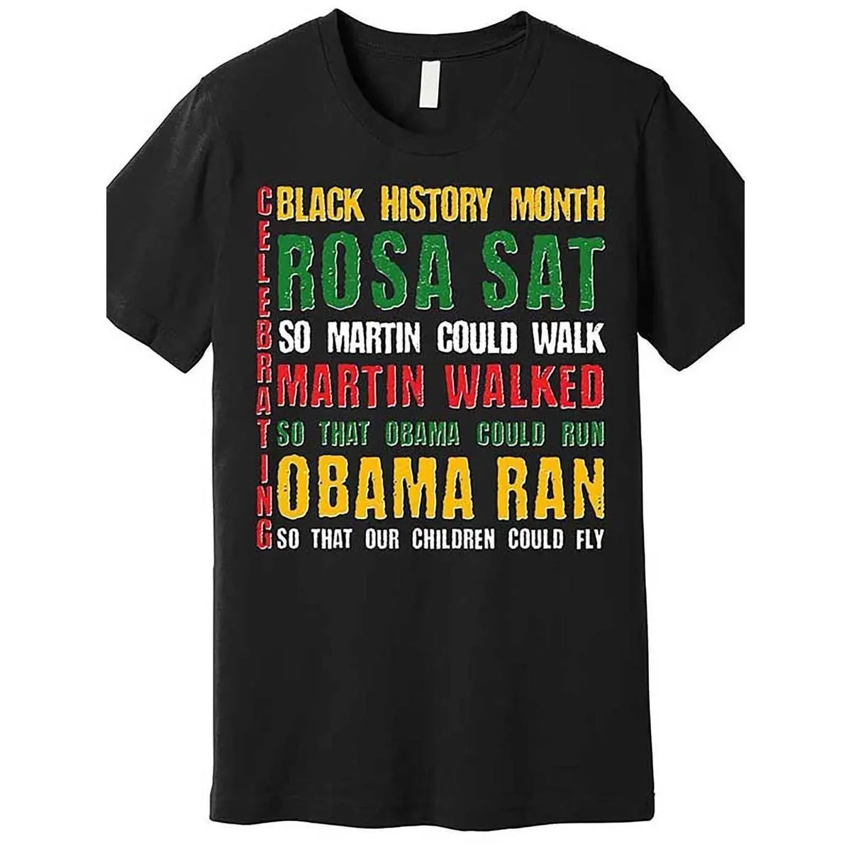 Men's Comfy Short Sleeve Streetwear T-Shirt - Black History Month Rosa Martin Obama Graphic Top, Quick-Dry Moisture-Wicking, Modern Design, for Dads, Summer Vibe, Style 586882 TT2 Black, Tshirt, Shortsleeve, Fabric, Basic, Fashion, Casual