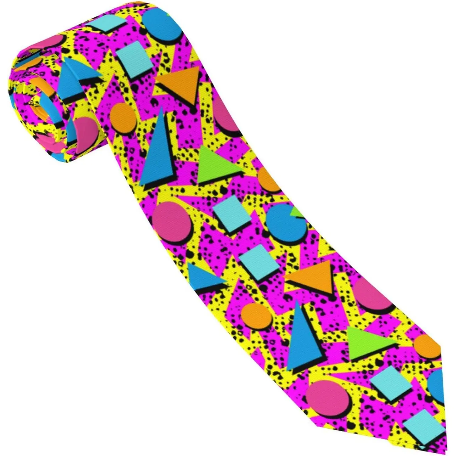 Novelty Fun Full Print Tie for Men and Boys, Skinny Fashion Narrow Wide Men's Necktie