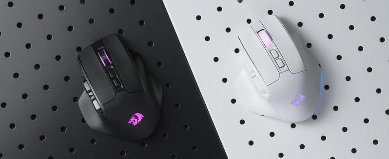 Redragon M811 PRO Wireless MMO Gaming Mouse, 15 Programmable Buttons RGB Gamer Mouse w/Ergonomic Natural Grip Build, 10 Side Macro Keys, Software Supports DIY Keybinds & Backlit