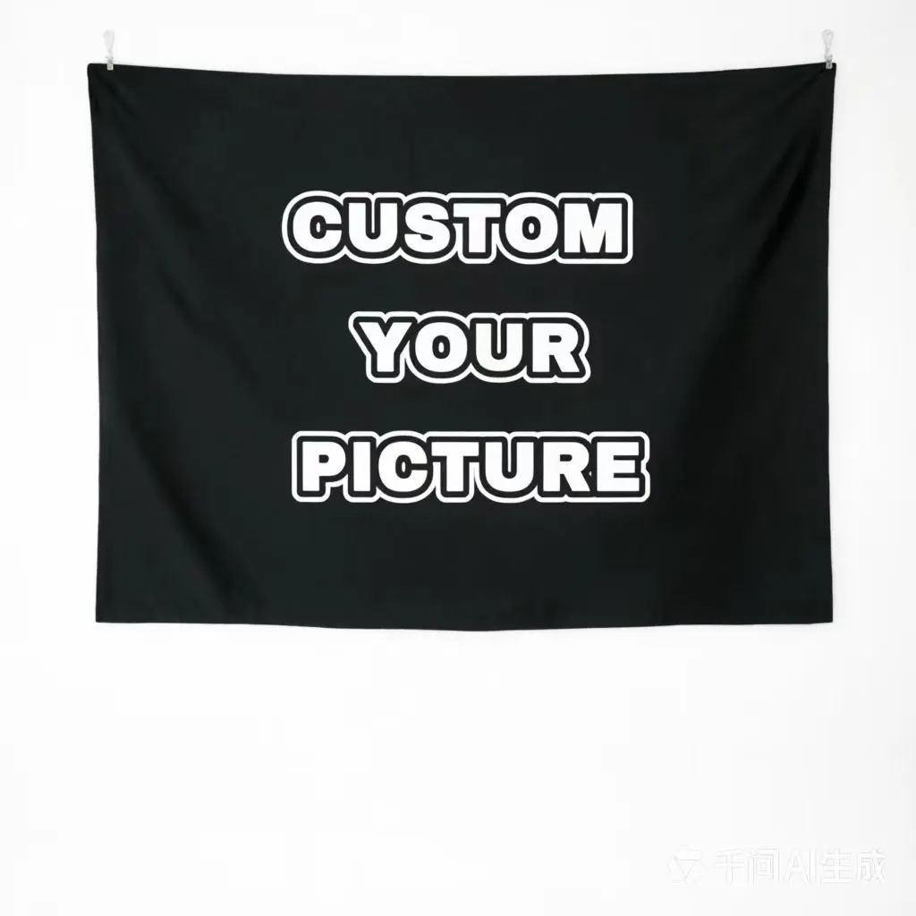 Custom Tapestry Upload Images Banners Personalized Wall Decor Customized Tapestry Flag Poster Banner for Bedroom/Birthday Party/Wedding/Gift Cotton Decorative Decoration Light Linen Print Design Home Goods