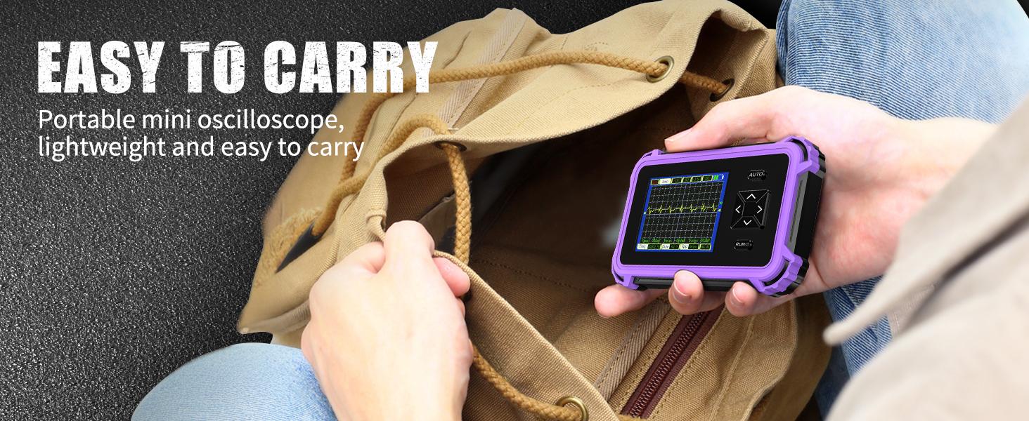 Oscilloscope, 2.8" TFT Oscilloscope, 1MHz Bandwidth, 8.33MSa/s Sampling Rate, Auto/Normal/Single Trigger Modes, for Home & Automotive Use