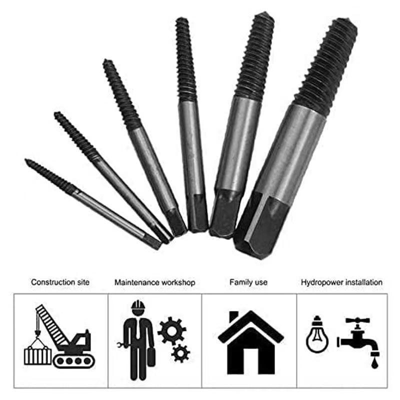 Faucet broken thread extractor, universal water pipe angle valve broken screw extractor, disassembly tap, broken thread removal tool