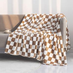 room decor checkerboard grid pattern throw blankets, rectangle soft flannel air-conditioning quilt, portable throw blanket for home couch bed sofa, bedroom decor, christmas decor, fall decor, valentine's day, gift for her