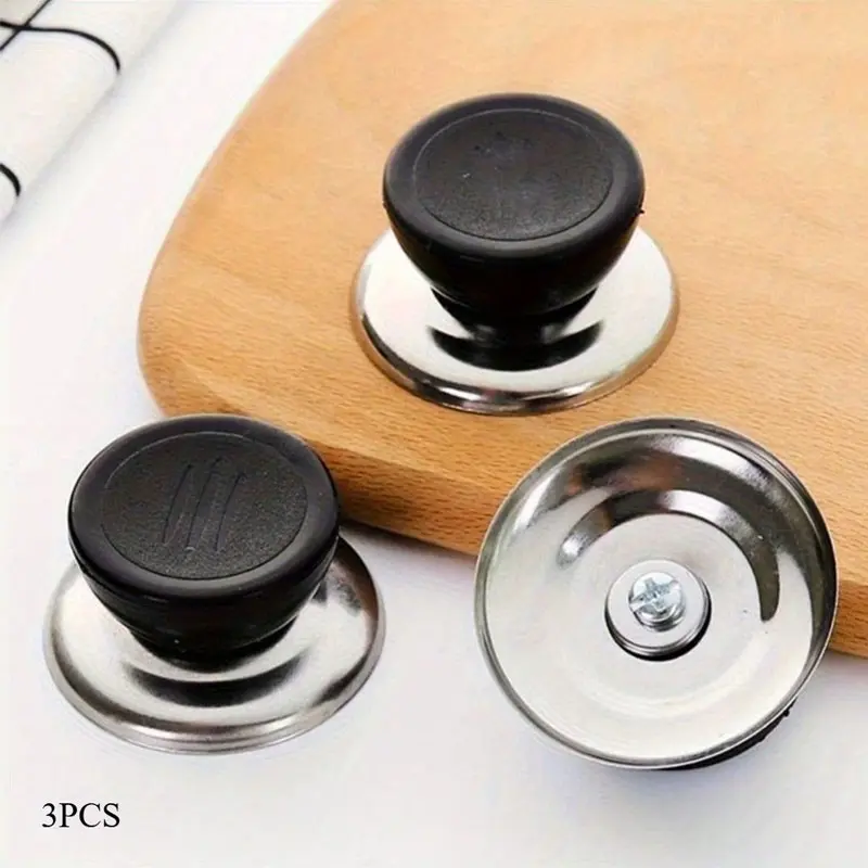 3 pieces of replaceable universal pot lid handles, heat-resistant pot lid handles, glass pot lid heads, kitchen accessories, pot lid caps, top beads