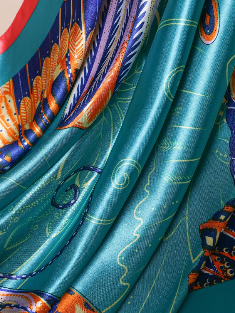 Women's Elegant Butterfly Print Square Scarf, Casual Soft Comfortable Shawl for Daily Wear, Fashion Accessories for Women & Girls