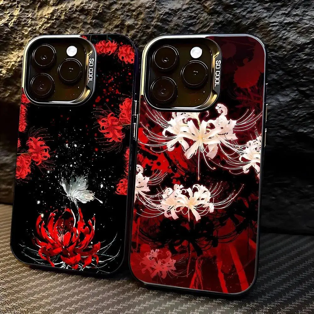 Gothic Spider Lily Personalized Phone Cover, Anti-Fall Matte Case with Protection & Resistance, Mobile Phone Accessory for Samsung Galaxy S26 S25 S24 S23 S22 S21 S20 Note20 FE Ultra Edge Plus 4G 5G
