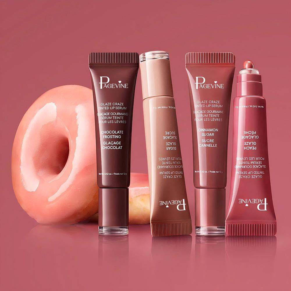 Page Vine Lip Gloss Set, Liquid Lipstick & Balm Trio, Moisturizing Long-Lasting Formula, Berry Color, Perfect for Women