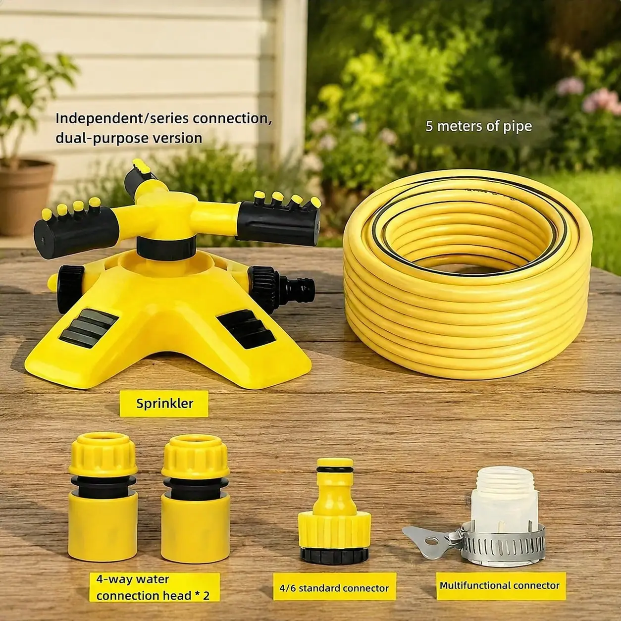 Thickened Sunscreen High-Temperature Hose, Home Car Wash Ground Irrigation, Garden Watering, Durable Large Flow Soft Tube, Heavy Duty Hose