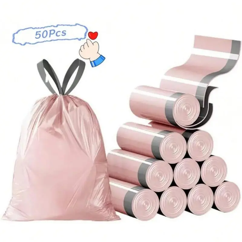 50PCS Trash Bags Garbage Storage Furniture Garbage Storage Bags Multi-Purpose Trash Bags, Heat-Resistant Kitchen Garbage Bags For Storage And Travel Disposable Trashbags