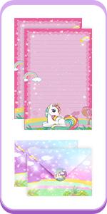 160 Packs Stationery Paper Set (50 Double Sided Stationery Writing Papers 50 Matching Envelopes) 60 Round Dot Sticker, 10 Design(Watercolor,5.5 x 8.25 Inch)