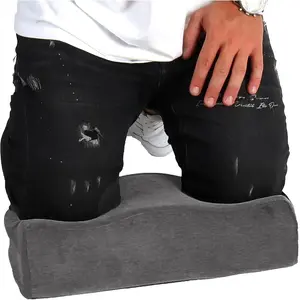Kneeling Pad Comfort Memory Foam - Extra Thick Knee Cushion Floor Sitting for Work, Mechanics, Construction, Gardening, Yoga, Bath Kneeler for Baby Bath -Provide Support for Knees & Elevation (Gray)