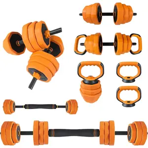 4-in-1 Adjustable Dumbbell & Barbell Set (44LBS) - Multi-Functional Home Gym Weight Kit
