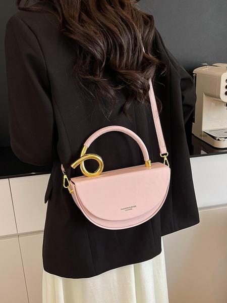 Women's Fashionable Solid Color Handbag, Crescent Bag, Casual Versatile Stylish Crossbody Bags for Daily Commuting, Stylish High-end Commuter Bag for Party and Shopping