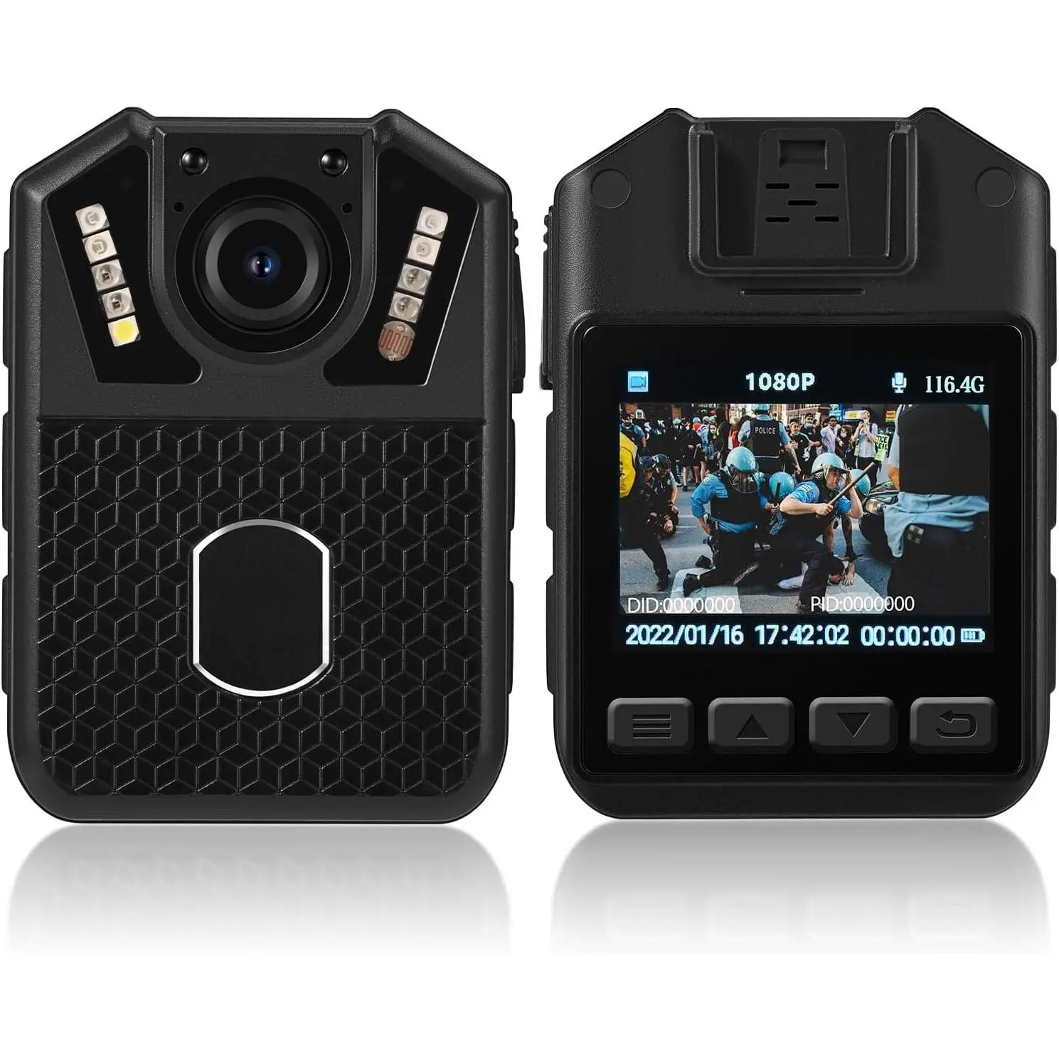Cameras with Audio and Video Recording,1080P,128G Memory,Night Vision,3000mah  Last 11-12 Hrs, Wearable  Cam for Law Enforcement,  Guard,Civilian,Personal Use