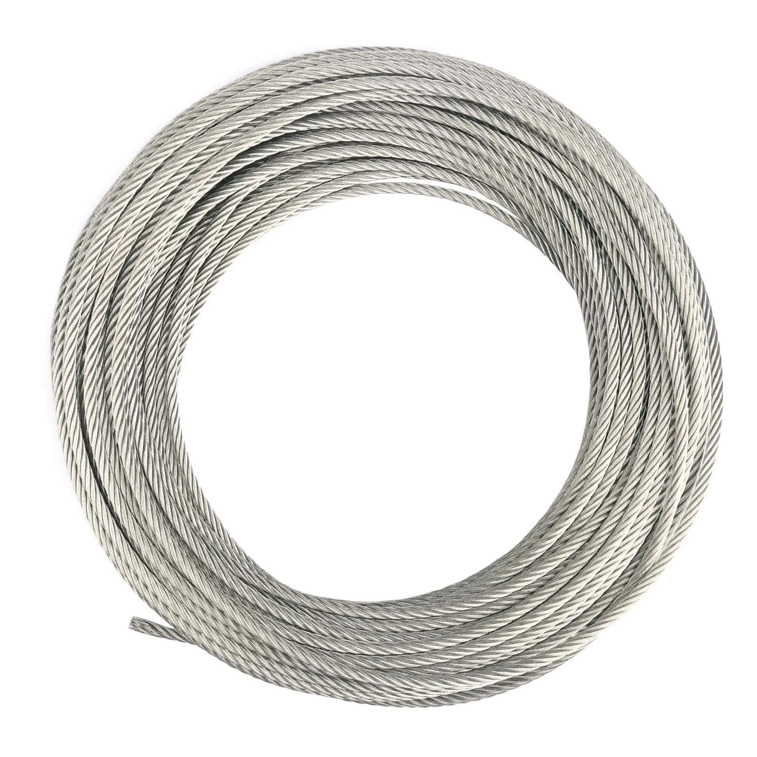 180Ft 1/4-Inch 7X19 Stainless Steel Wire Rope, Corrosion-Resistant, Deck Railing Compatible, DIY Friendly for Versatile Outdoor Applications
