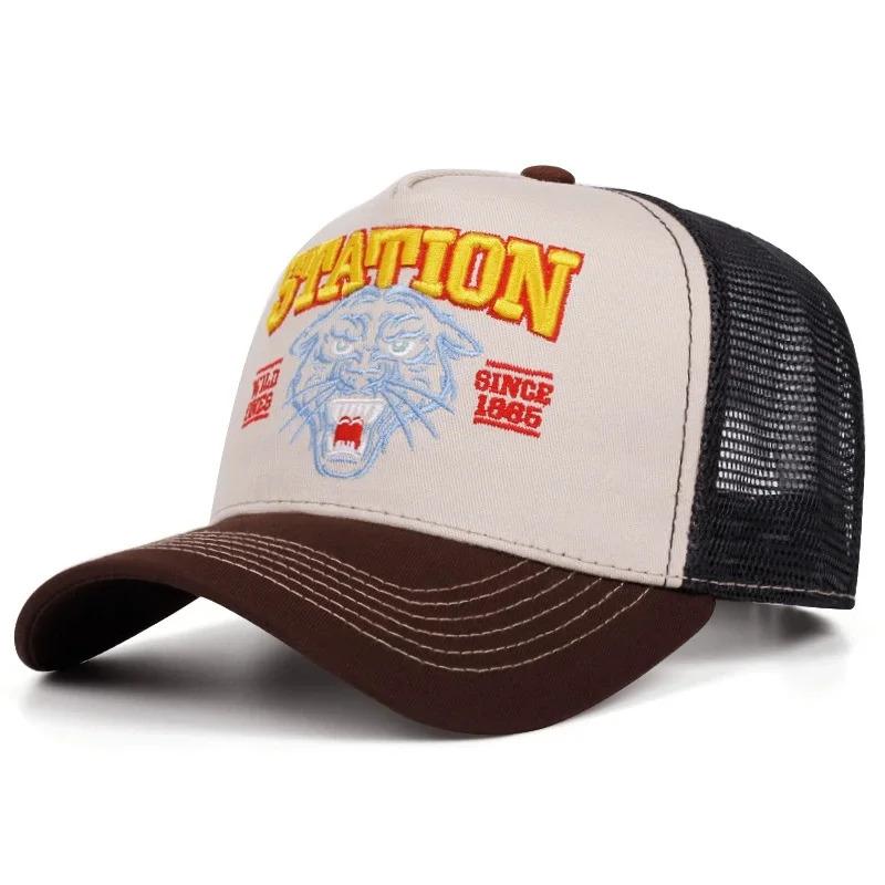 Hot Sale Unisex Summer Fishing Cap Breathable Mesh Trucker Hat Men Women Big Fish Fisherman Sports Snapback Hat Outdoor Cap