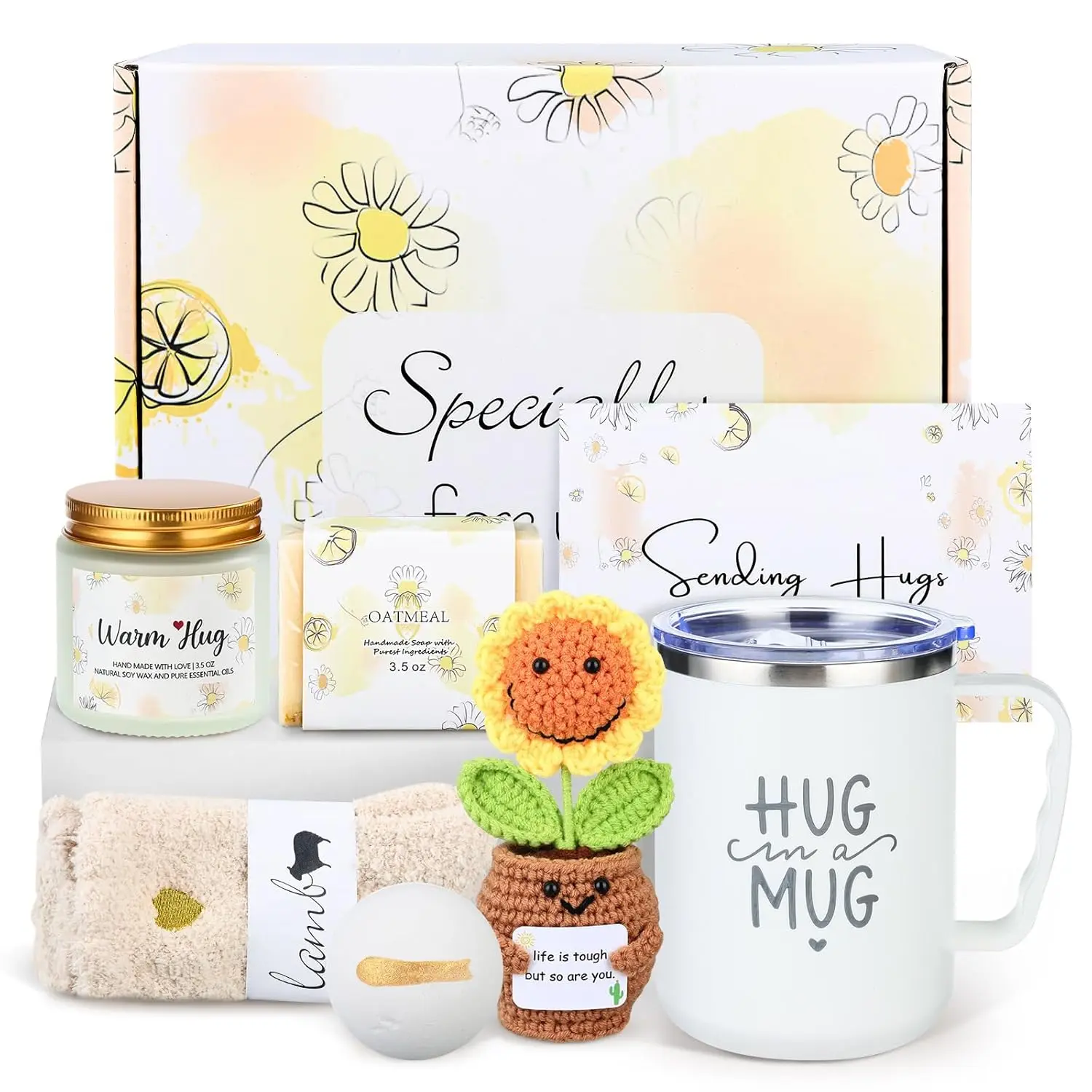 Get Well Gifts Baskets for Women - Care Package After   Gifts,Feel  Set Thinking Of You Self Care Gifts for Women Sympathy Box for