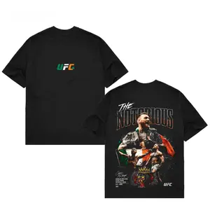 Men's UFC 329 Black Conor McGregor T-Shirt, The Notorious UFC Graphic Tee, UFC MMA Shirt, Gift for Fighters, Sports Apparel