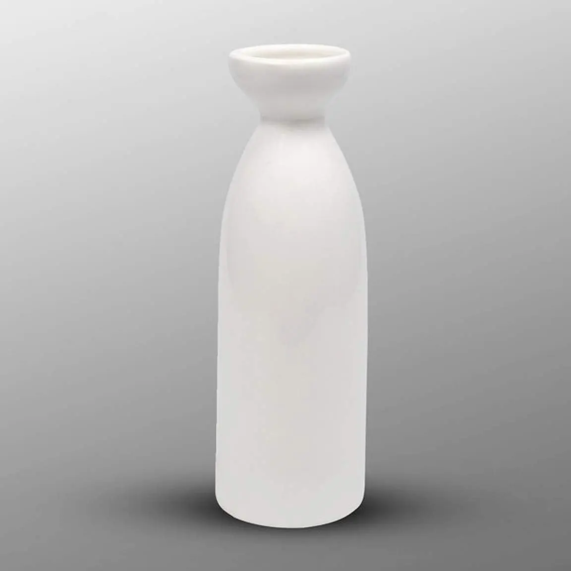 White Porcelain Perfect Sake Bottle Sake Cups For Japanese Restaurant Supply and Home (Bottle 7.5 fl oz)