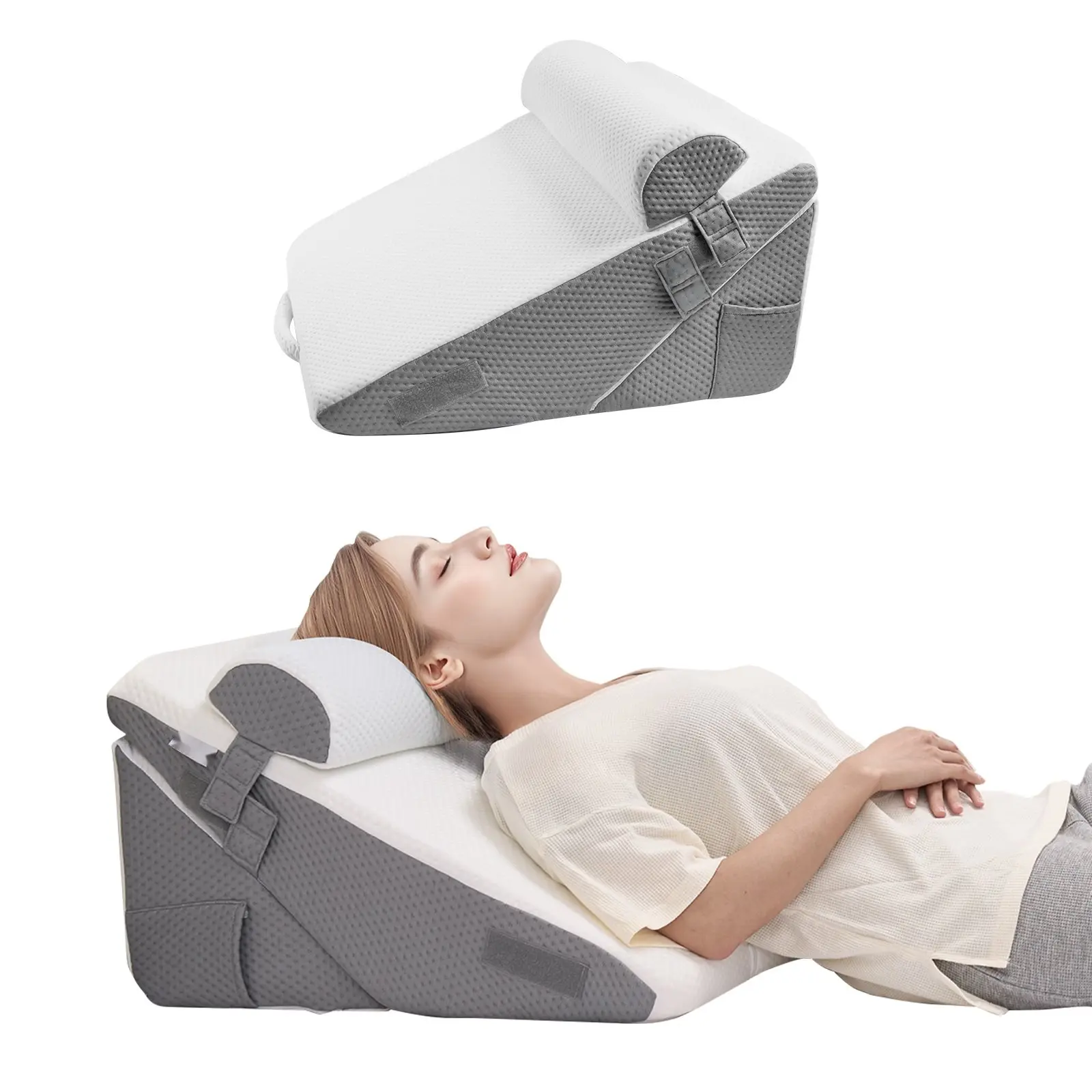 Orthopedic Bed Wedge Pillow Set - 3-Piece Adjustable Support For Back, Neck, And Leg Comfort; GERD And Acid Reflux Relief; Elevating Incline Cushion For Sleep, Reading, Snoring Reduction, And Daily Comfort