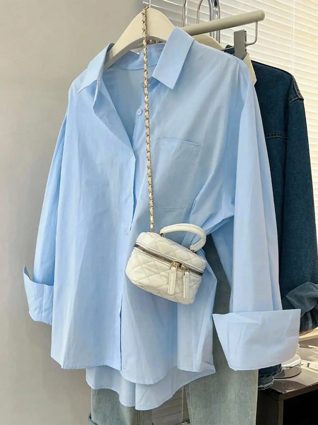Summer Women's Lightweight Oversized Loose Fit Casual Comfortable Breathable Long Sleeve Shirt Blouse, Fashion Versatile Chic Top for Daily Wear